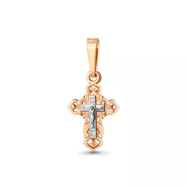 Подвеска из красного и белого золота 11171