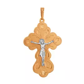 Подвеска из красного и белого золота 11816