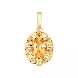 Подвеска из красного золота с топазом 731859