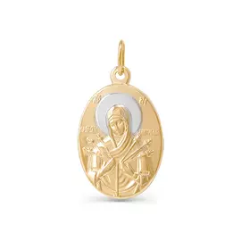 Подвеска из красного и белого золота 030240