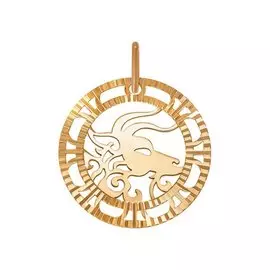 Подвеска "Козерог" из красного золота 034261