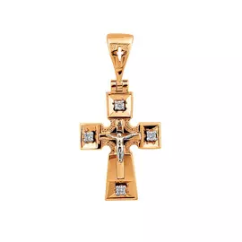 Подвеска из красного золота с бриллиантами 31-9061-11-02