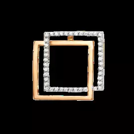 Подвеска из красного золота с фианитами 100108-1102