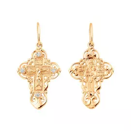 Подвеска из красного золота с фианитами 31-0815-11-01