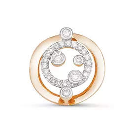 Подвеска из красного золота с фианитами 035349