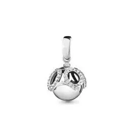 Подвеска из серебра с фианитами с родированием 24111А