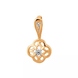Подвеска из красного золота с фианитами 31-1248-11-01
