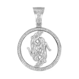 Подвеска Рыбы из серебра с фианитами 31-0828-23-72