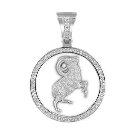 Подвеска Овен из серебра с фианитами 31-0828-23-61