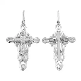 Подвеска из серебра с фианитами с родированием 31-0363-23-01