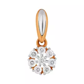 Подвеска из красного золота с фианитами 81030051