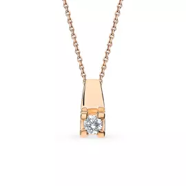 Подвес из красного золота с бриллиантом 3746-100