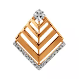 Подвес из красного золота с фианитами 012863-1102