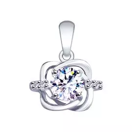 Подвес из серебра с фианитами 94032137
