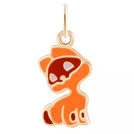 Подвеска из красного золота с эмалью 30-0778-11-81