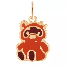 Подвеска из красного золота с эмалью 30-0779-11-81