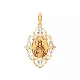 Подвеска из красного золота с эмалью 101722