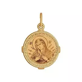 Подвеска из красного золота 101057