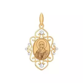 Подвеска из красного золота с эмалью 101735