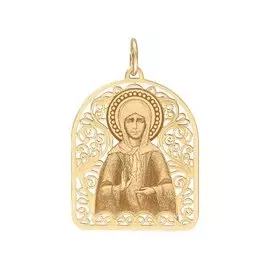 Подвеска из красного золота с эмалью 103655