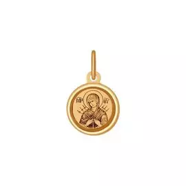 Подвеска из красного золота с эмалью 103996