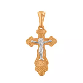 Подвес крест - православный из красного золота 35-0703-17-00