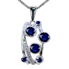 Подвес Сапфир, фианит