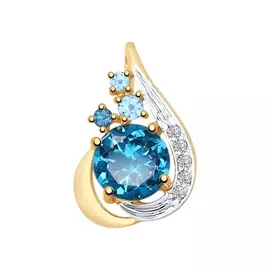 Подвес Топаз, Фианит