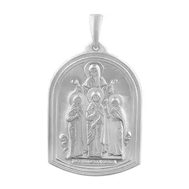 Подвес Вера, Надежда, Любовь и матерь их София из серебра с родированием 35-0332-23-00