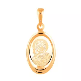 Подвес Владимирская икона Божьей матери из красного золота 35-0470-11-62а