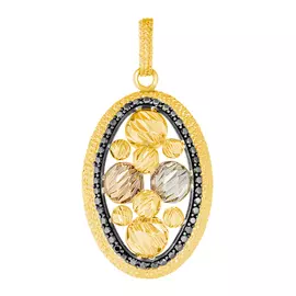 Подвеска из желтого золота с куб. цирконием 00819.106Y