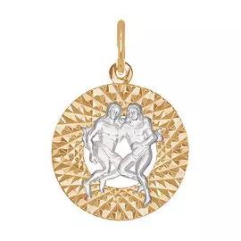 Подвеска из красного и белого золота 031379