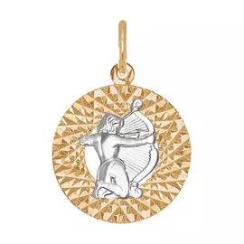 Подвеска из красного и белого золота 031385