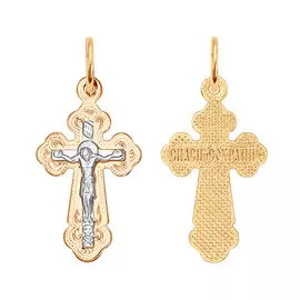 Подвеска из красного и белого золота 121137