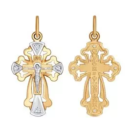 Подвеска из красного и белого золота 121373