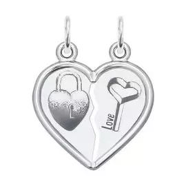 Подвеска из серебра с родированием 94100037