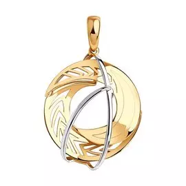 Подвеска из красного и белого золота 035950