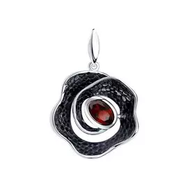 Подвеска из серебра с гранатом 92030660