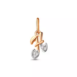 Подвеска из красного золота с фианитами 23178