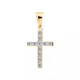 Подвеска из красного золота с бриллиантами EKO027P-11-02