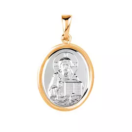 Подвеска Господь Вседержитель из красного и белого золота 35-0301-17-00