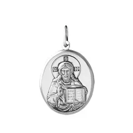 Подвеска Господь Вседержитель из серебра с чернением и родированием 35-0291-24-00