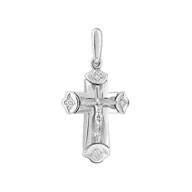 Подвеска из белого золота с бриллиантами 11-0157