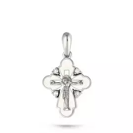 Подвеска из белого золота с бриллиантами 3-1283 №68-16