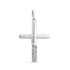 Подвеска из белого золота с бриллиантами 8-341