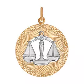 Подвеска из красного и белого золота 031205