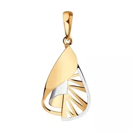 Подвеска из красного и белого золота 036013