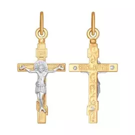 Подвеска из красного и белого золота 120188