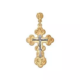 Подвеска из красного и белого золота 121025