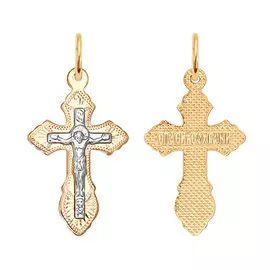 Подвеска из красного и белого золота 121139